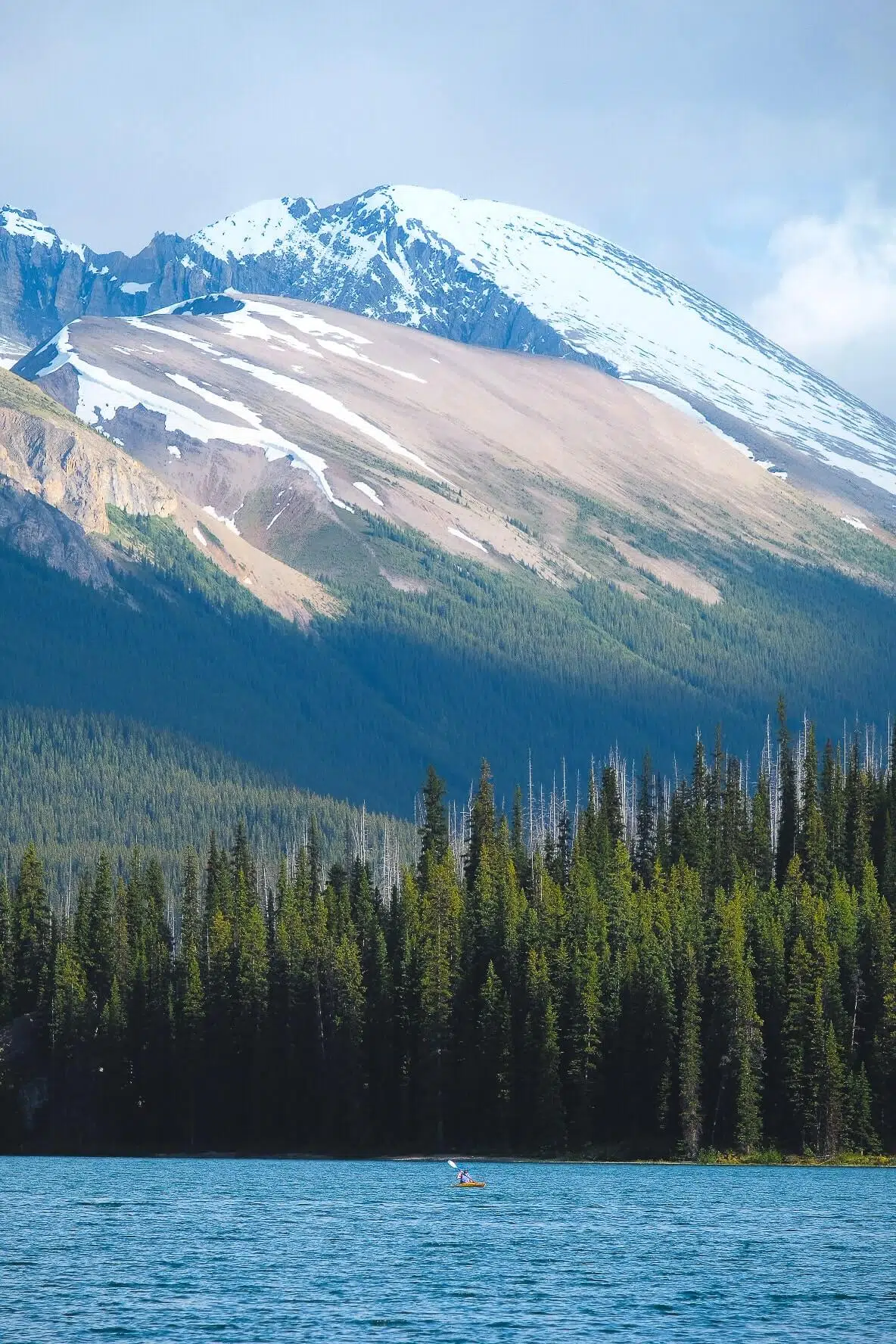 Kayaker in Jasper National Park