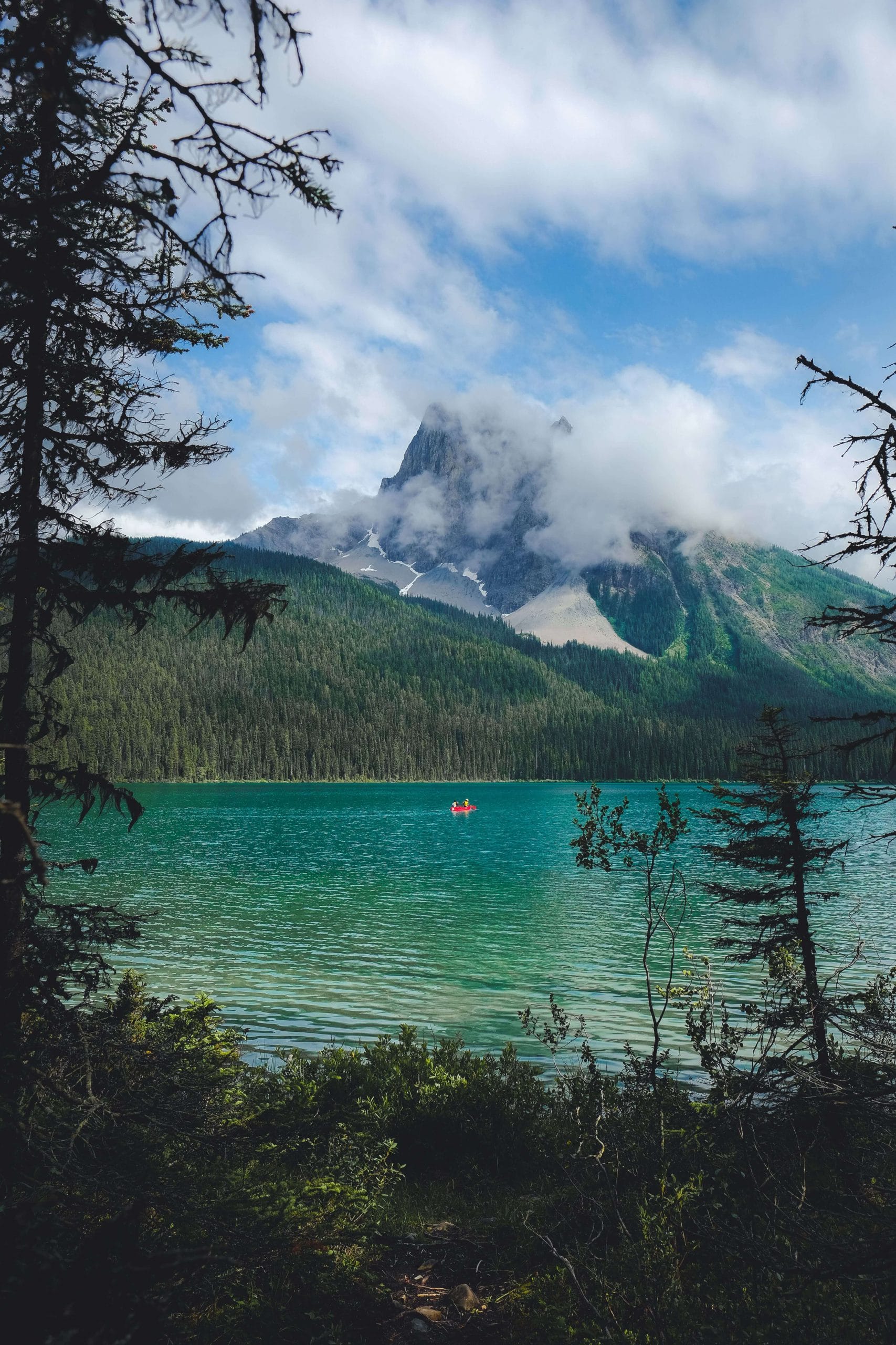 Renting a canoe, Emerald Lake, Yoho National Park in British Columbia