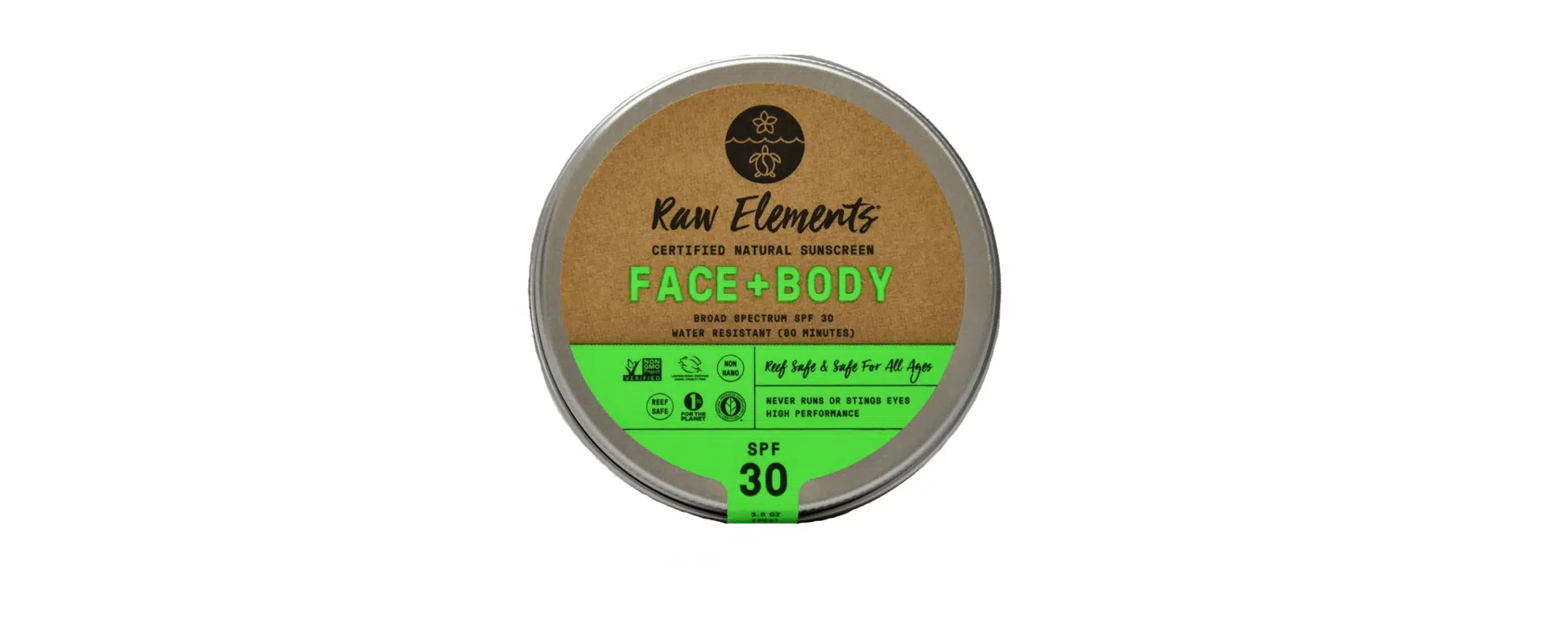 Raw Elements Reef Safe Sunscreen - Face and Body