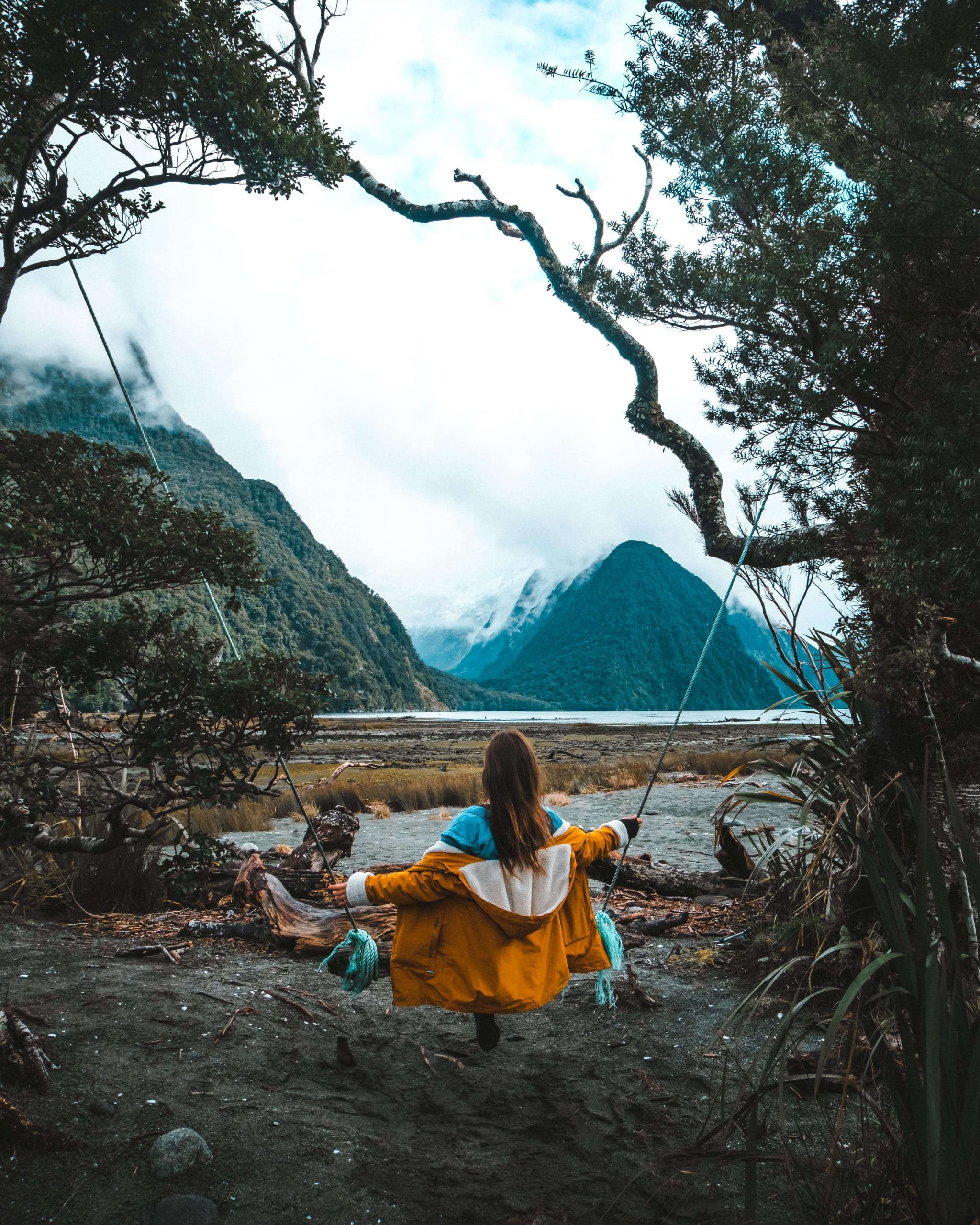 The hidden swing in Milford Sound, New Zealand