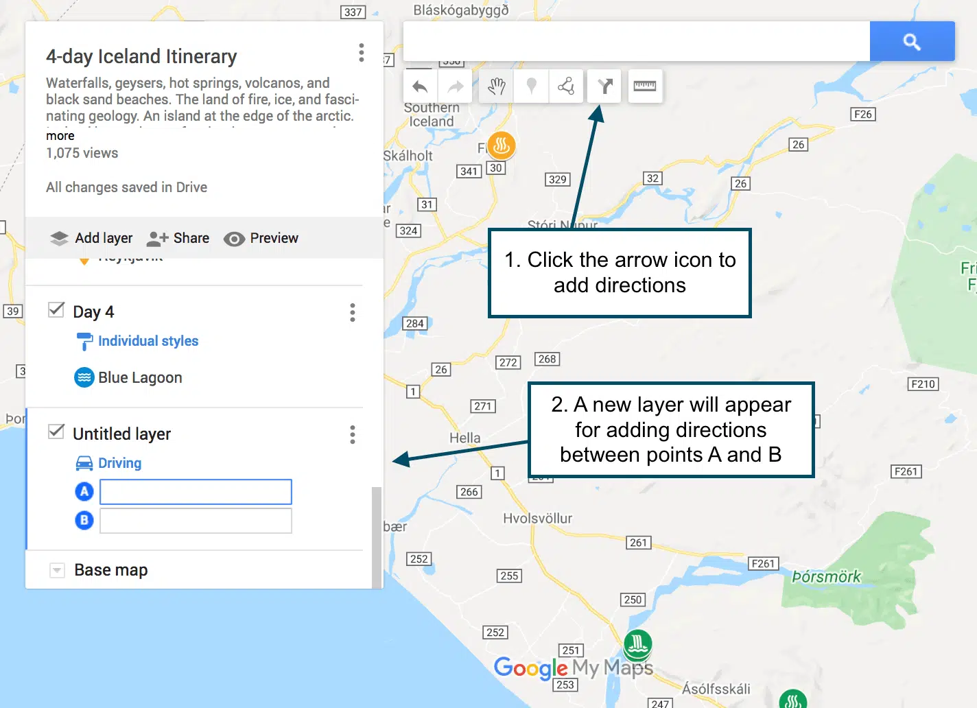 How to add directions to plan your road trip with Google Maps