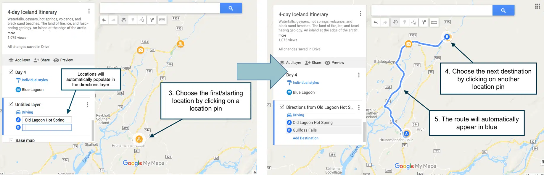 Calculate your driving route