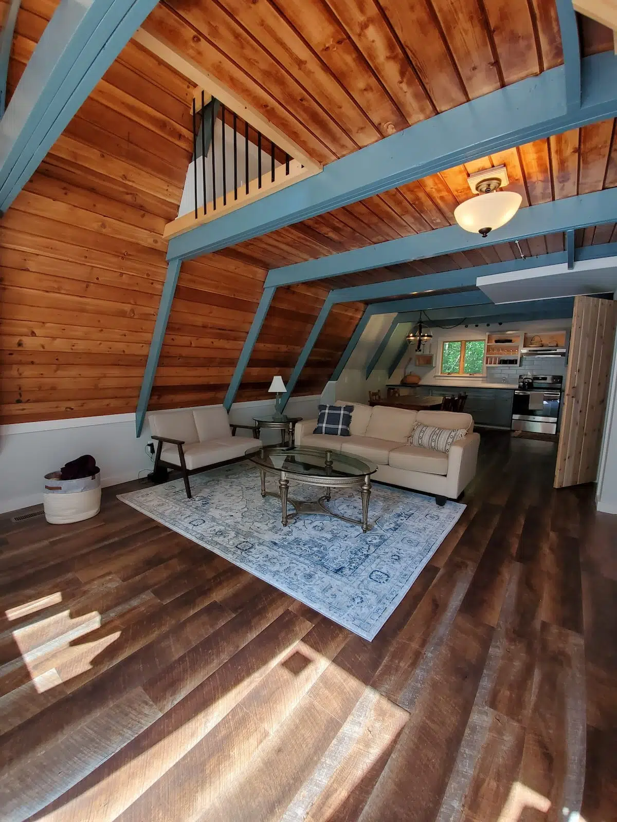 Adirondack Blue Jay A-Frame Interior
