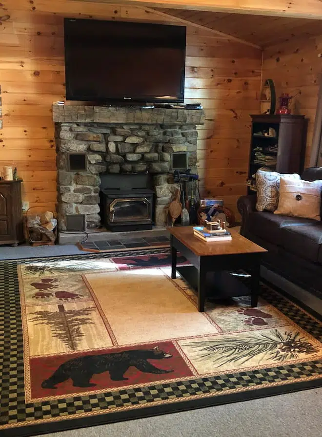 Rustic ADK cabin interior