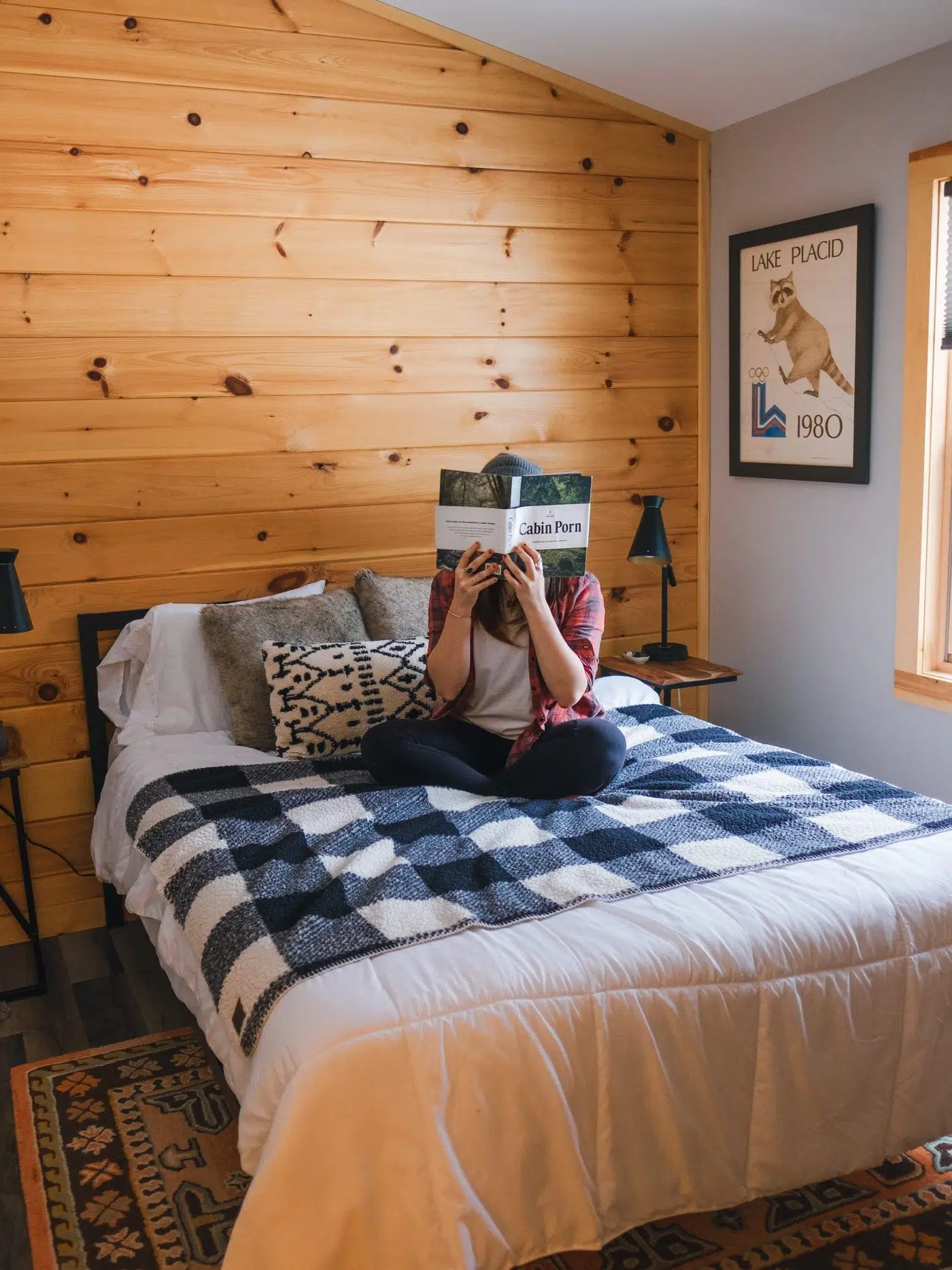 master bedroom at Juniper Hill Cabin in Wilmington, NY