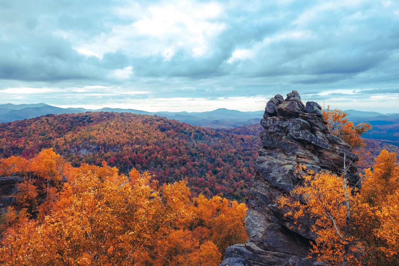 Summit of Chimney Mountain in the fall