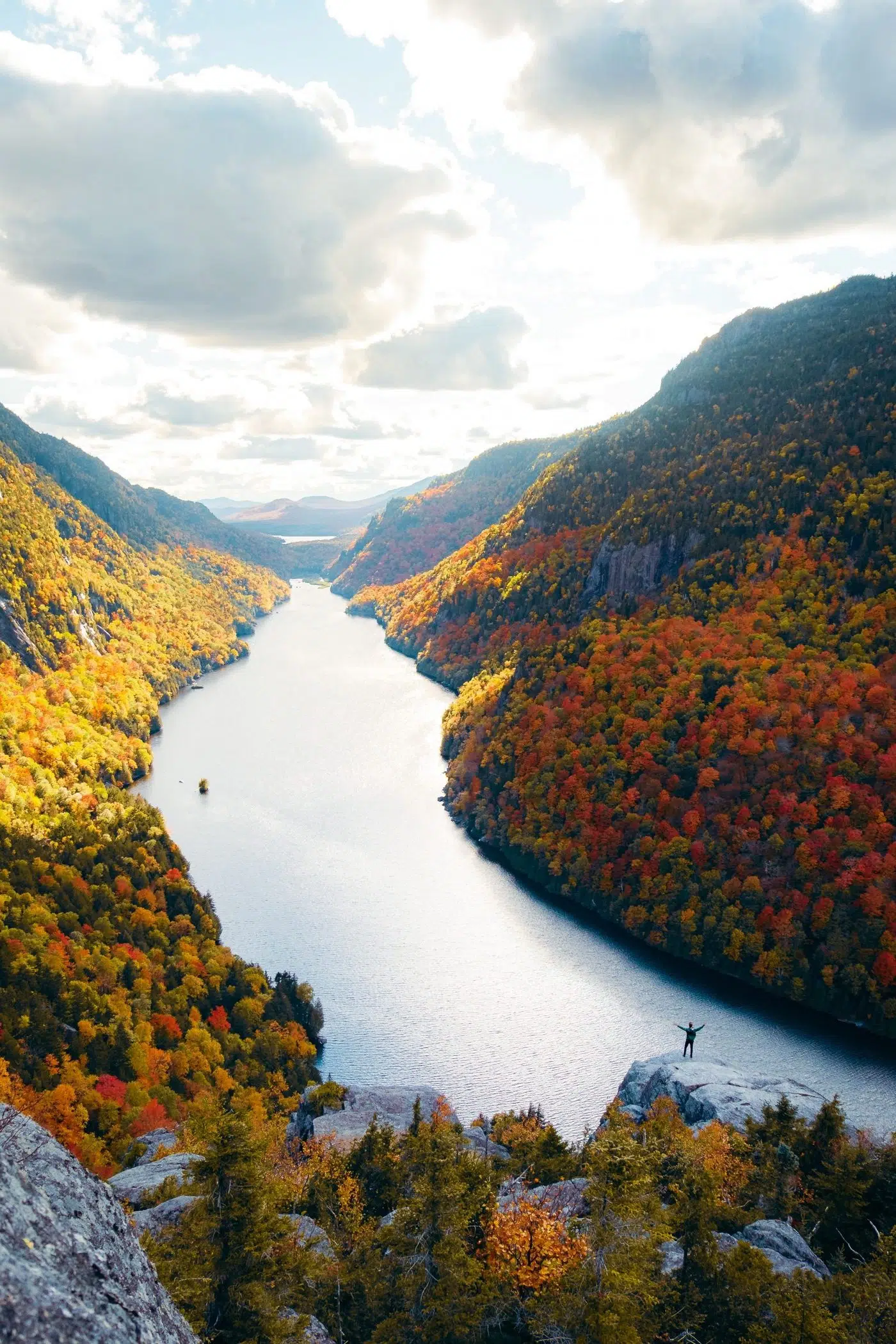 Indian Head overlook at Lower Ausable Lake, Adirondacks