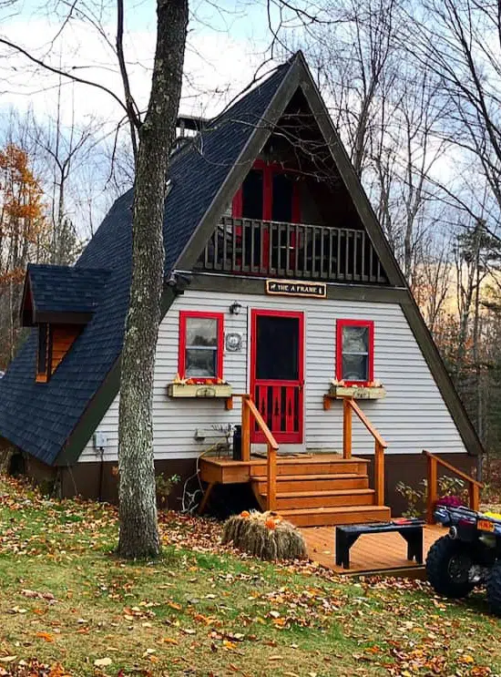 A-frame cabin rental in Upstate NY