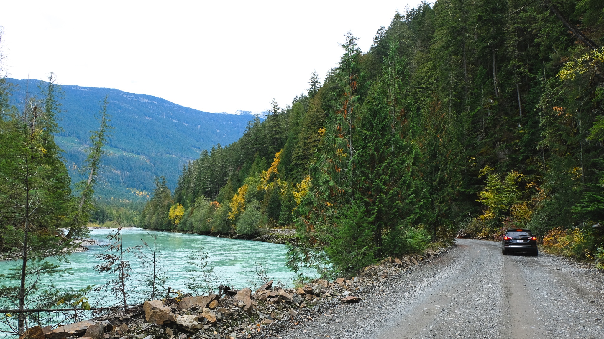 The logging road to Sloquet Hot Springs near Vancouver