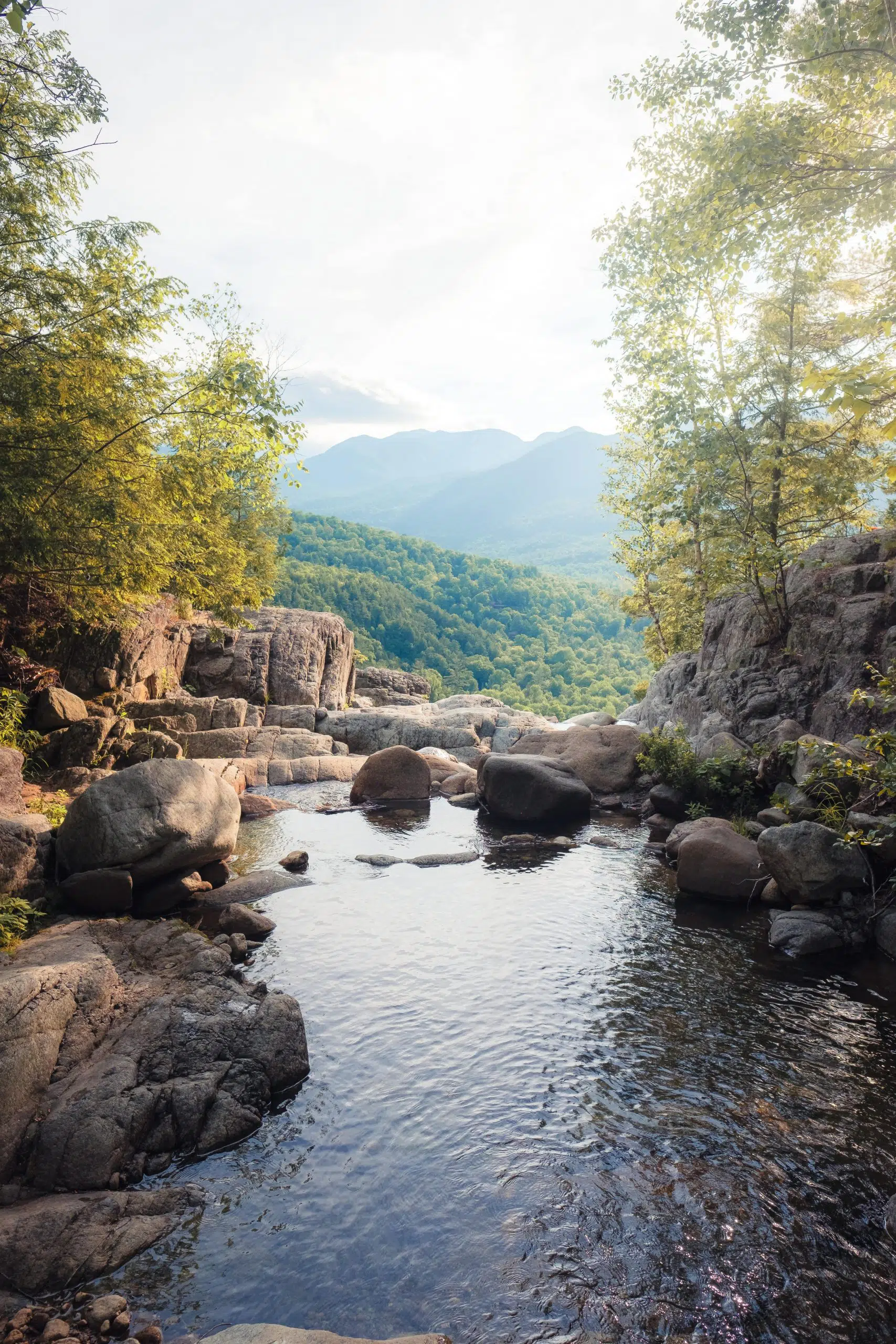 cold, freshwater river in the Adirondack Mountains