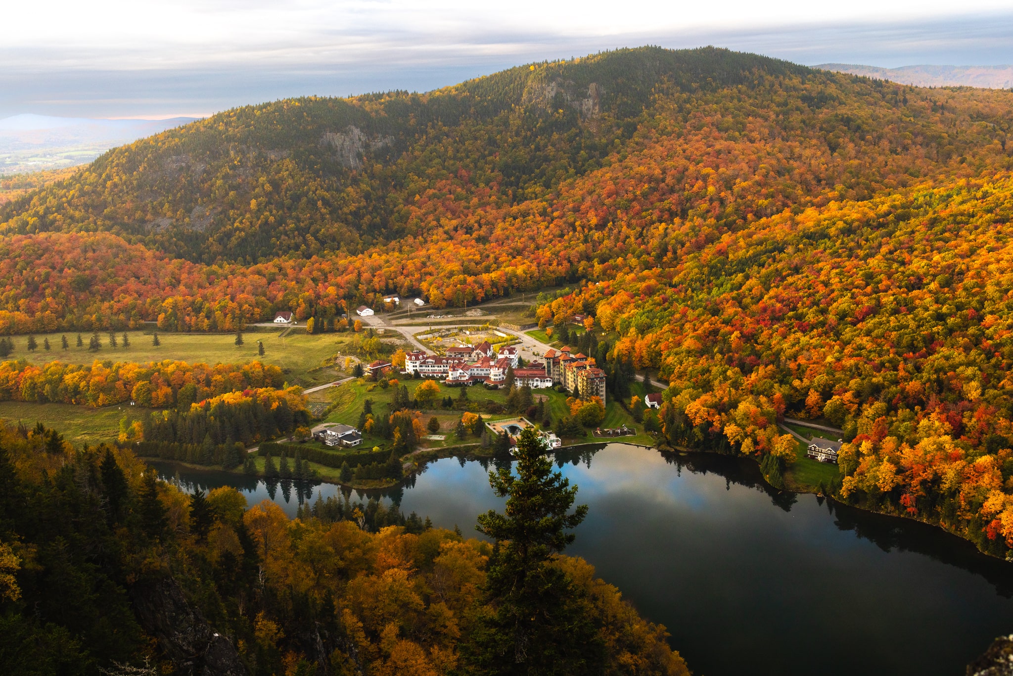 New Hampshire fall colors in Dixville Notch on a New Hampshire road trip