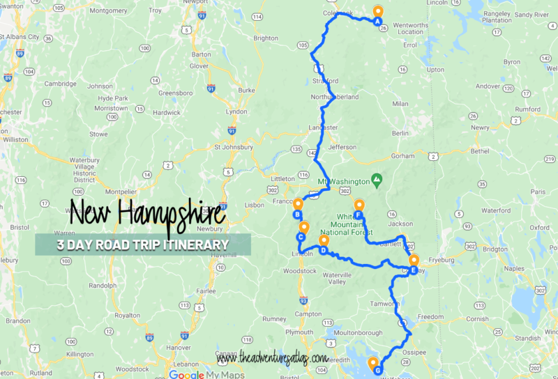 New Hampshire 3 Day Road Trip Itinerary