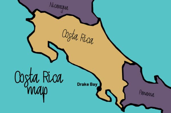 Costa Rica Drake Bay Map