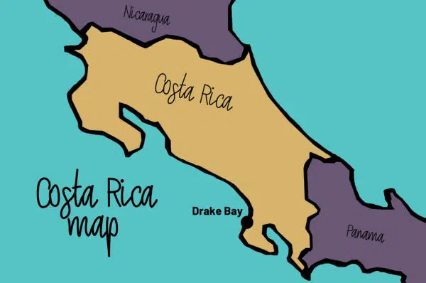 Costa Rica Drake Bay Map