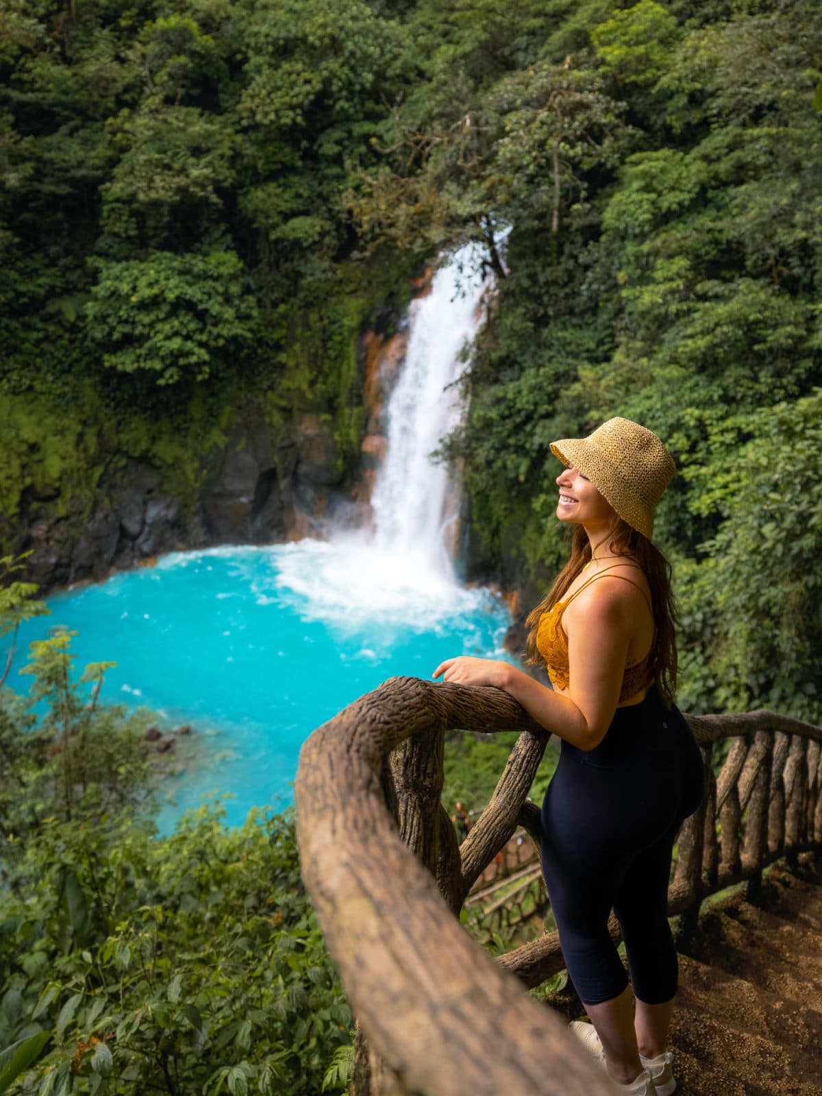 Viewing the Rio Celeste Waterfall on a day trip from La Fortuna