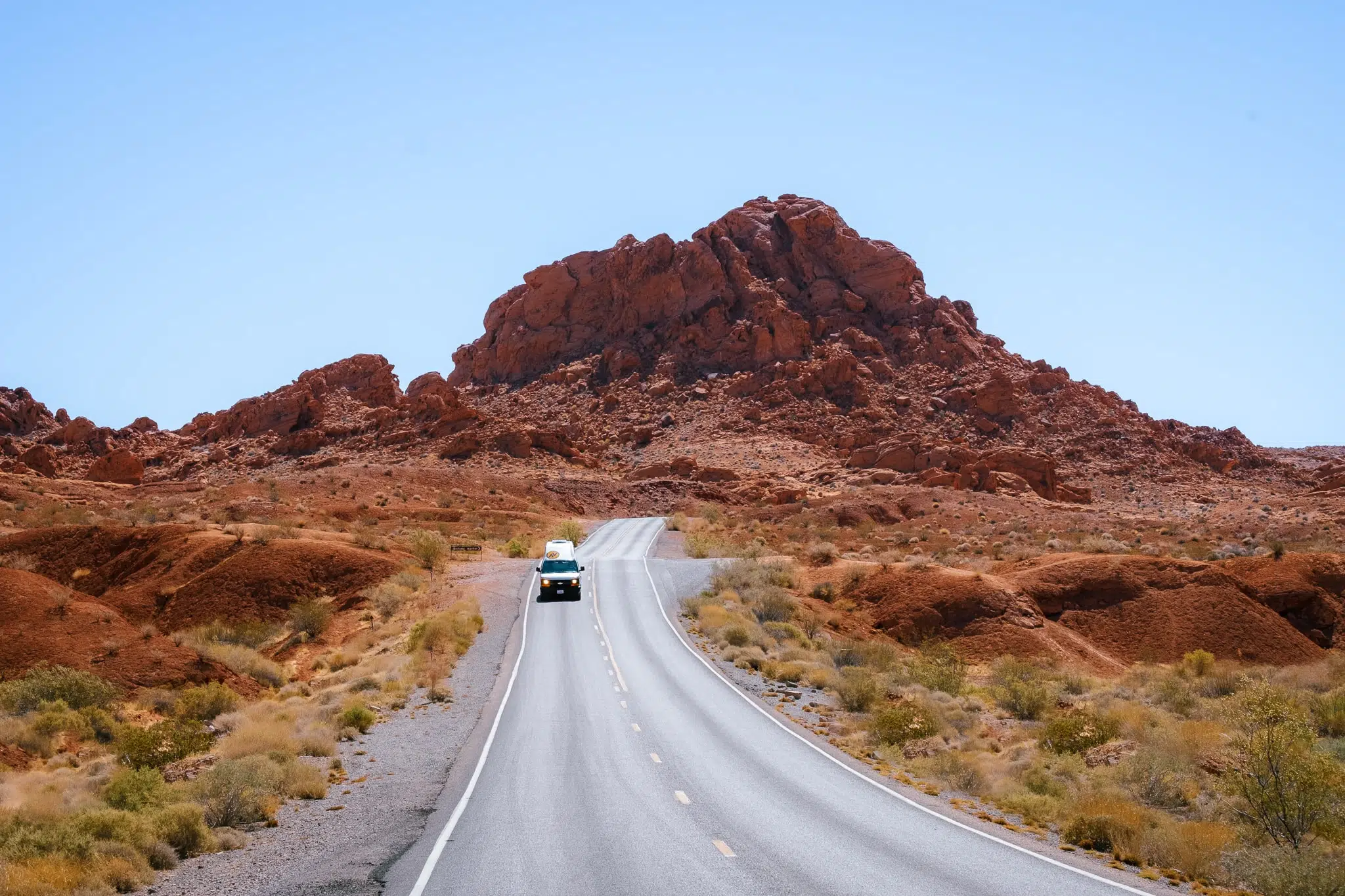 Taking a campervan road trip through Valley of Fire State Park, NV