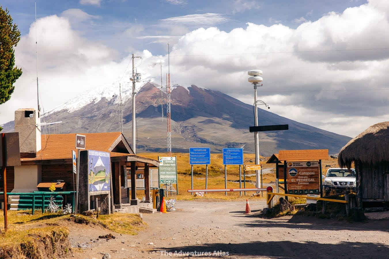 The north entrance to Cotopaxi National Park near Machachi, Ecuador