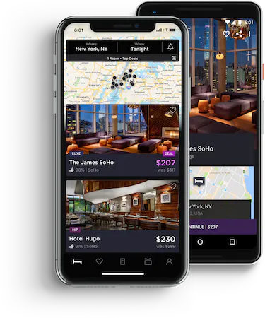 HotelsTonight is the best road trip app for finding last-minute, unused hotel rooms at a discount