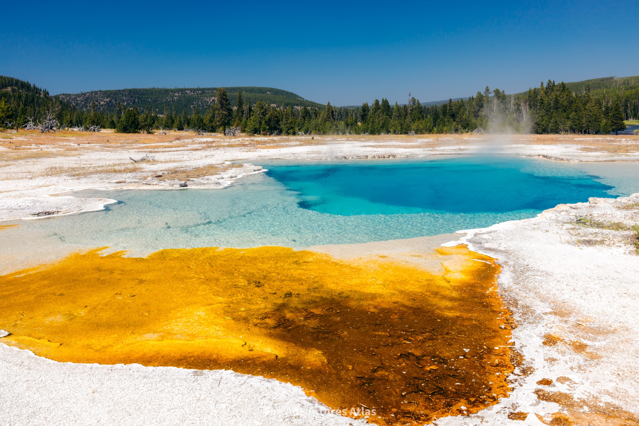 Colorful pool in Lower Geyser Basin