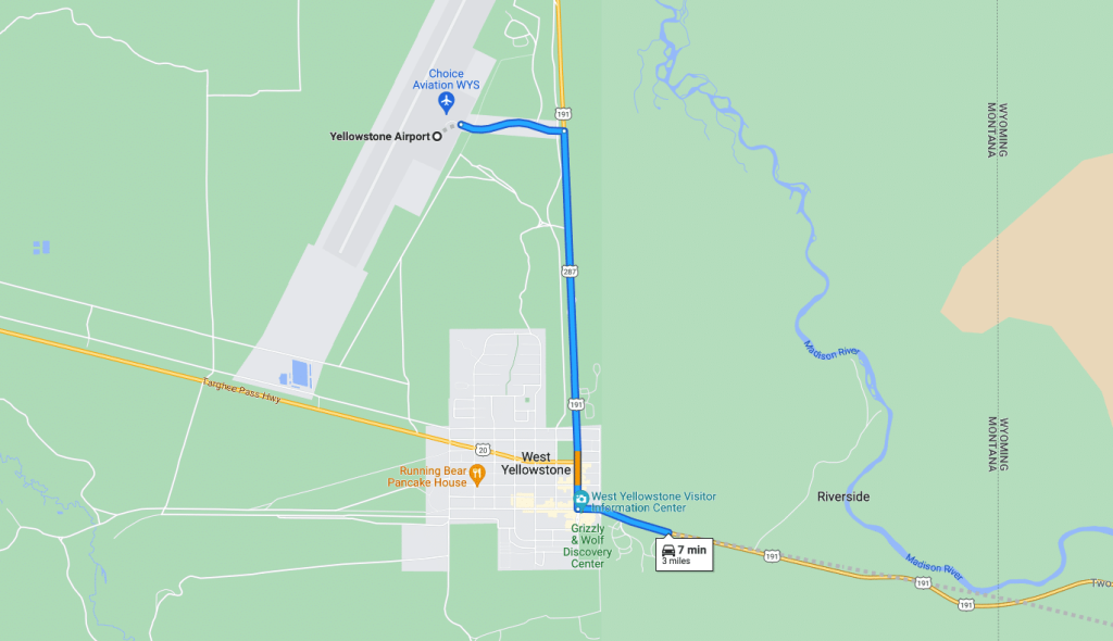 Yellowstone Airport (WYS) is the closest airport to Yellowstone National Park, Old Faithful and Grand Prismatic Spring and the closest West Yellowstone airport 