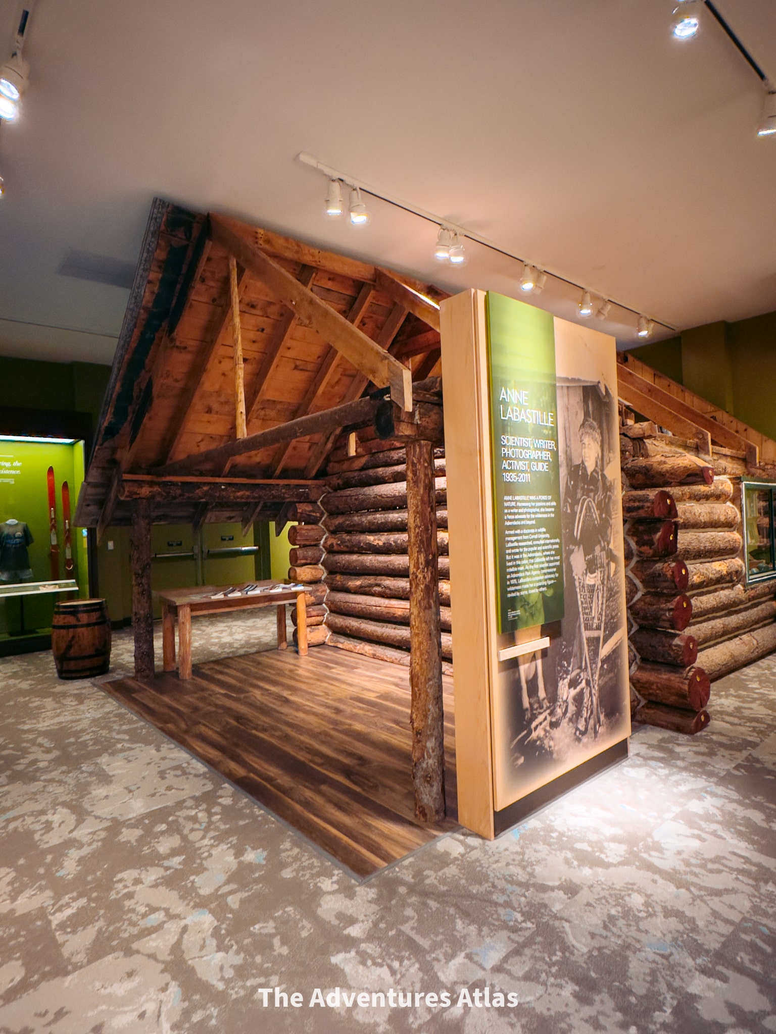 Anna LaBastille exhibit at the Adirondack Experience Museum on Blue Mountain Lake NY