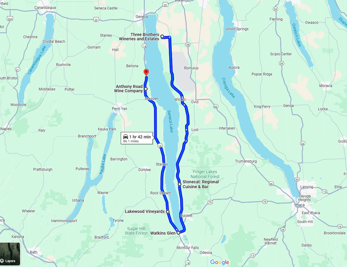 Seneca Lake Wine Trail 3 Day Finger Lakes Itinerary
