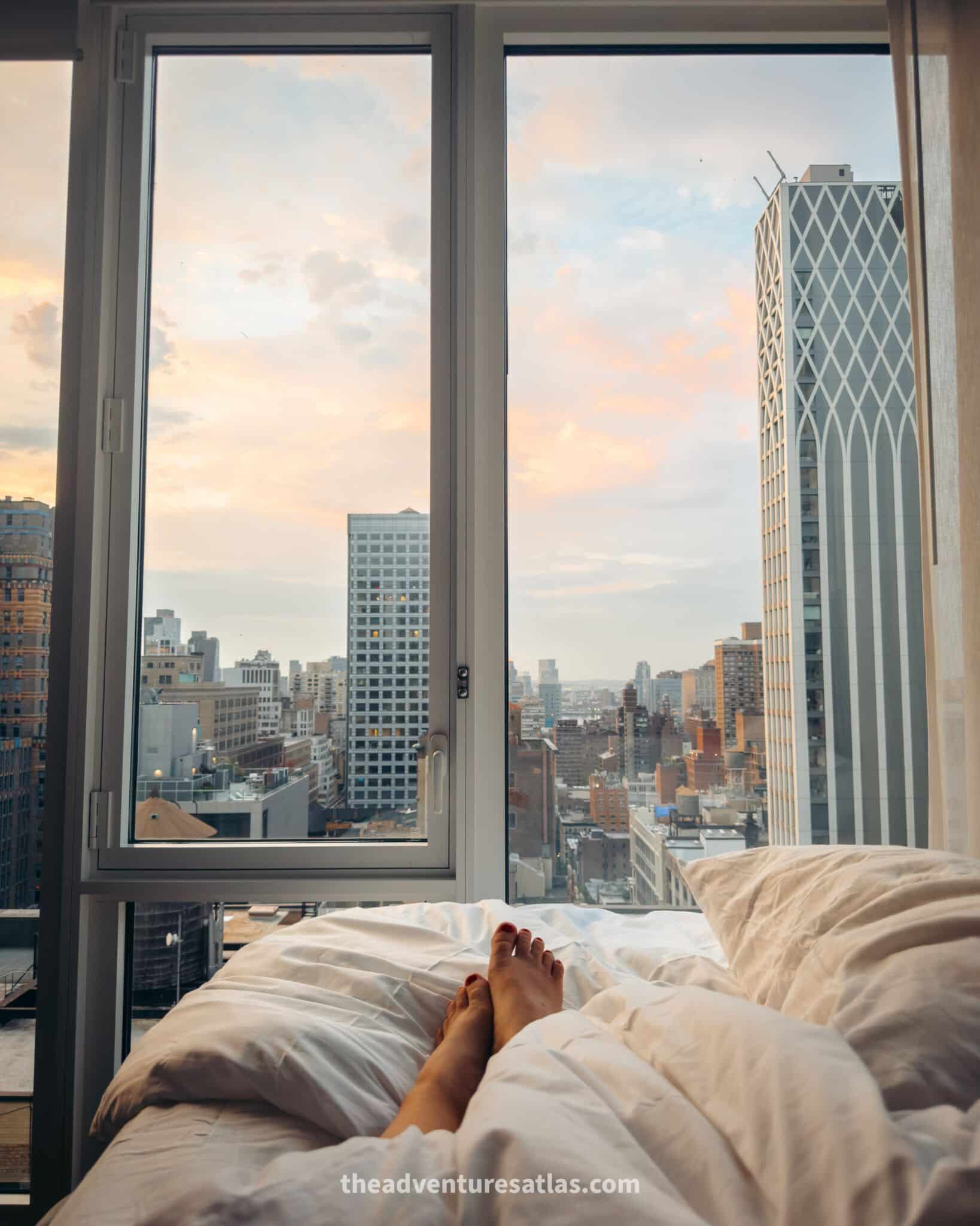A summer sunrise over Manhattan New York City