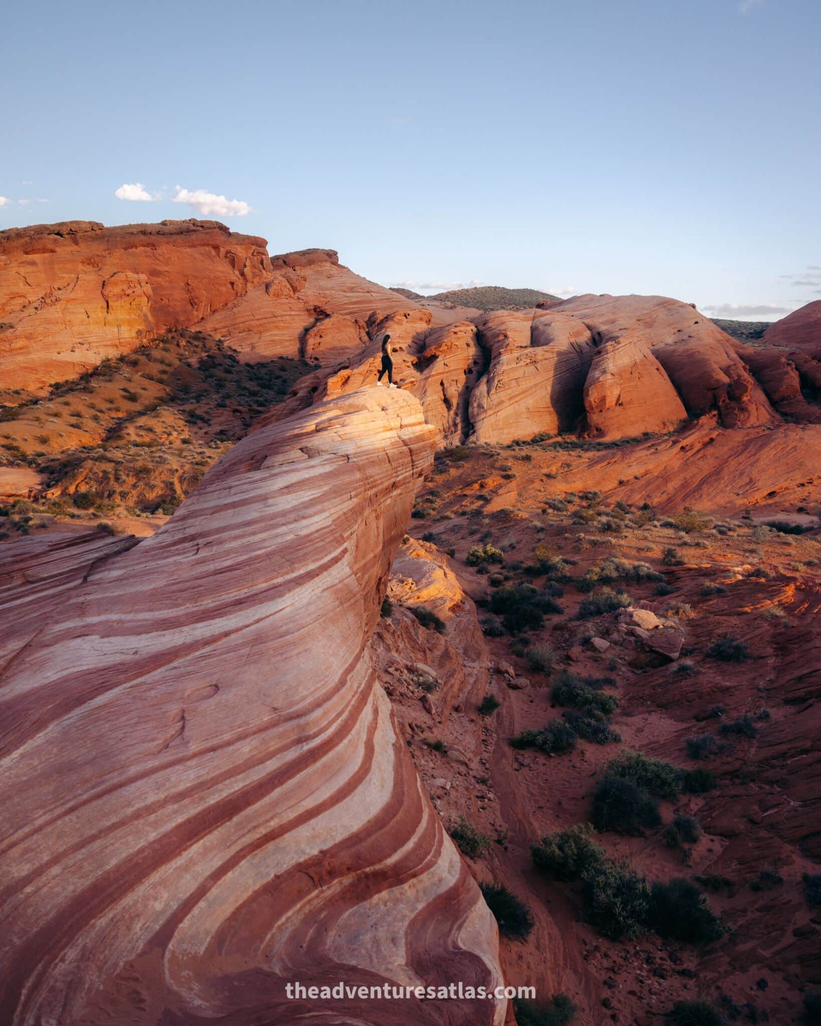 Hiking in the desert in Nevada in the summer