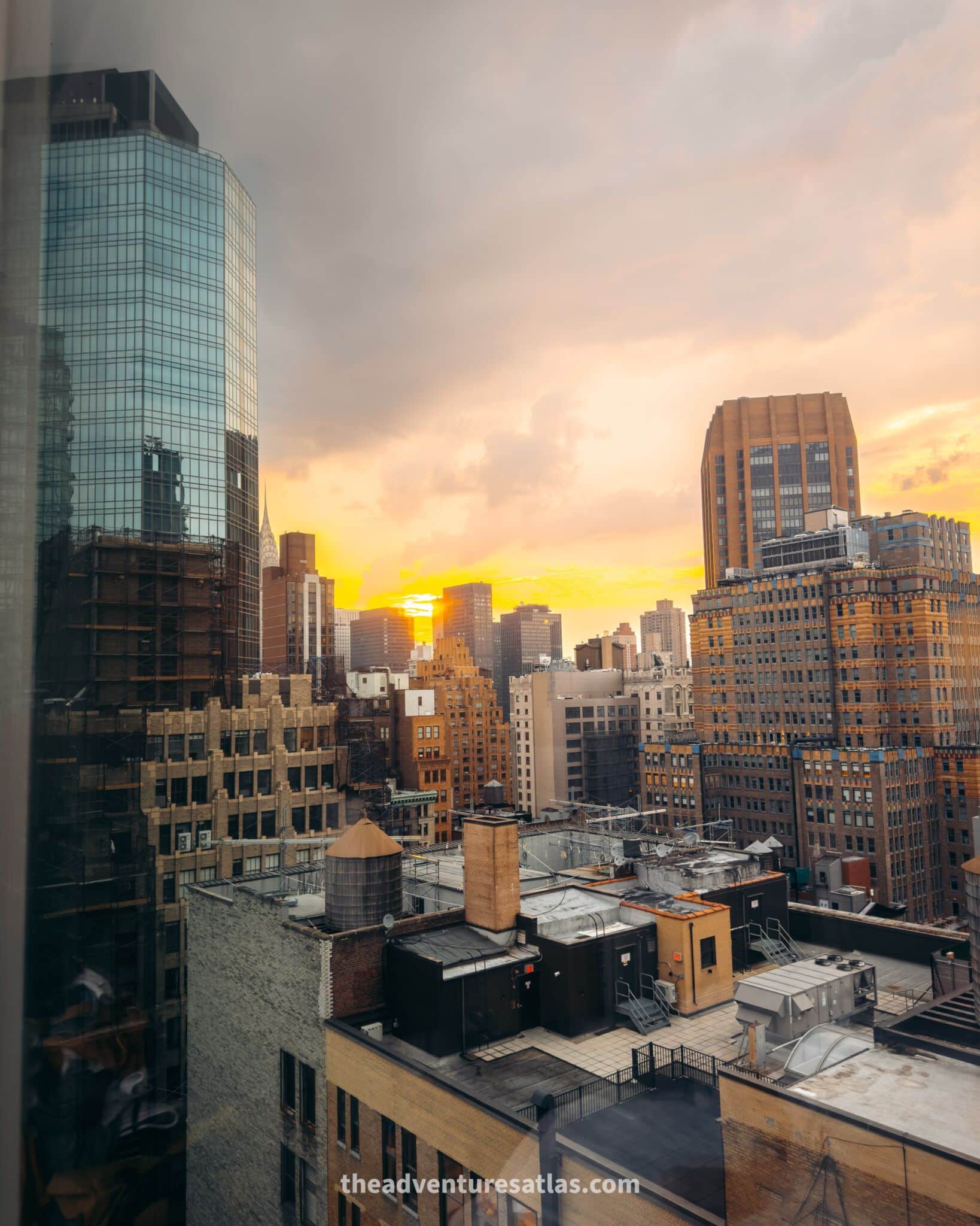 Manhattan at sunrise from Arlo Hotel