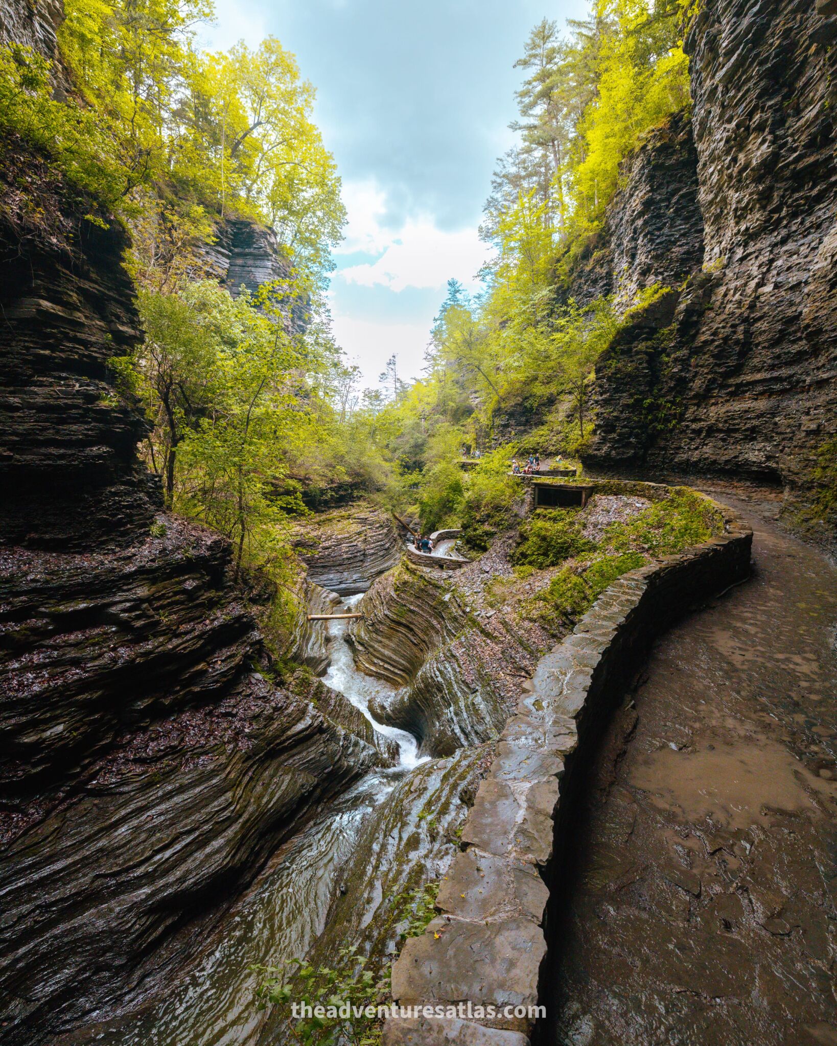 The gorge carved out by Glen Creek in the Finger Lakes in Upstate New York State
