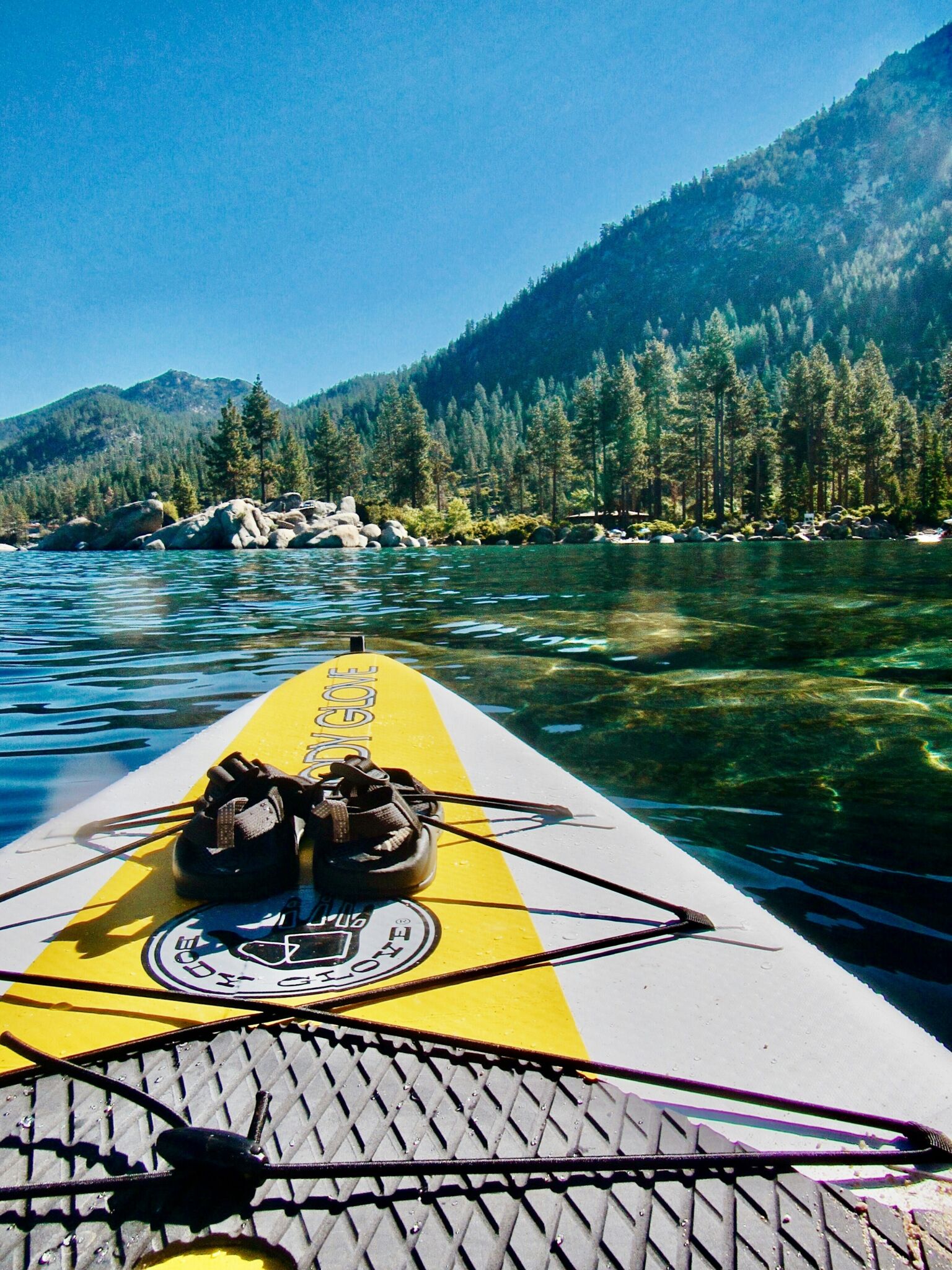 Stand up paddle boarding in Lake Tahoe