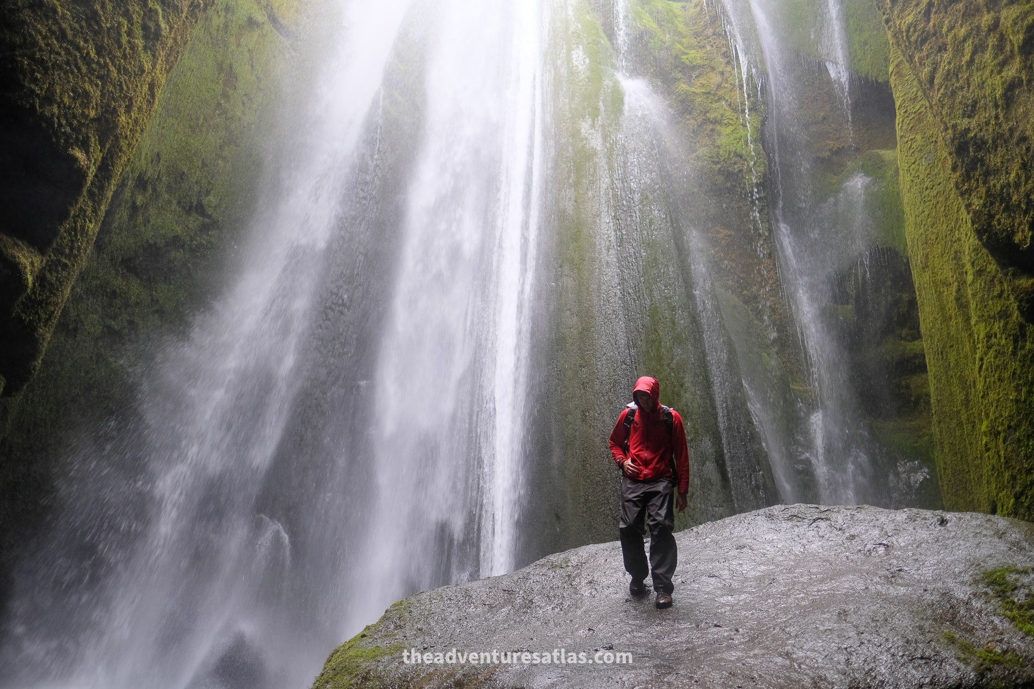 Waterproof pants are essential for hiking to waterfalls in Iceland