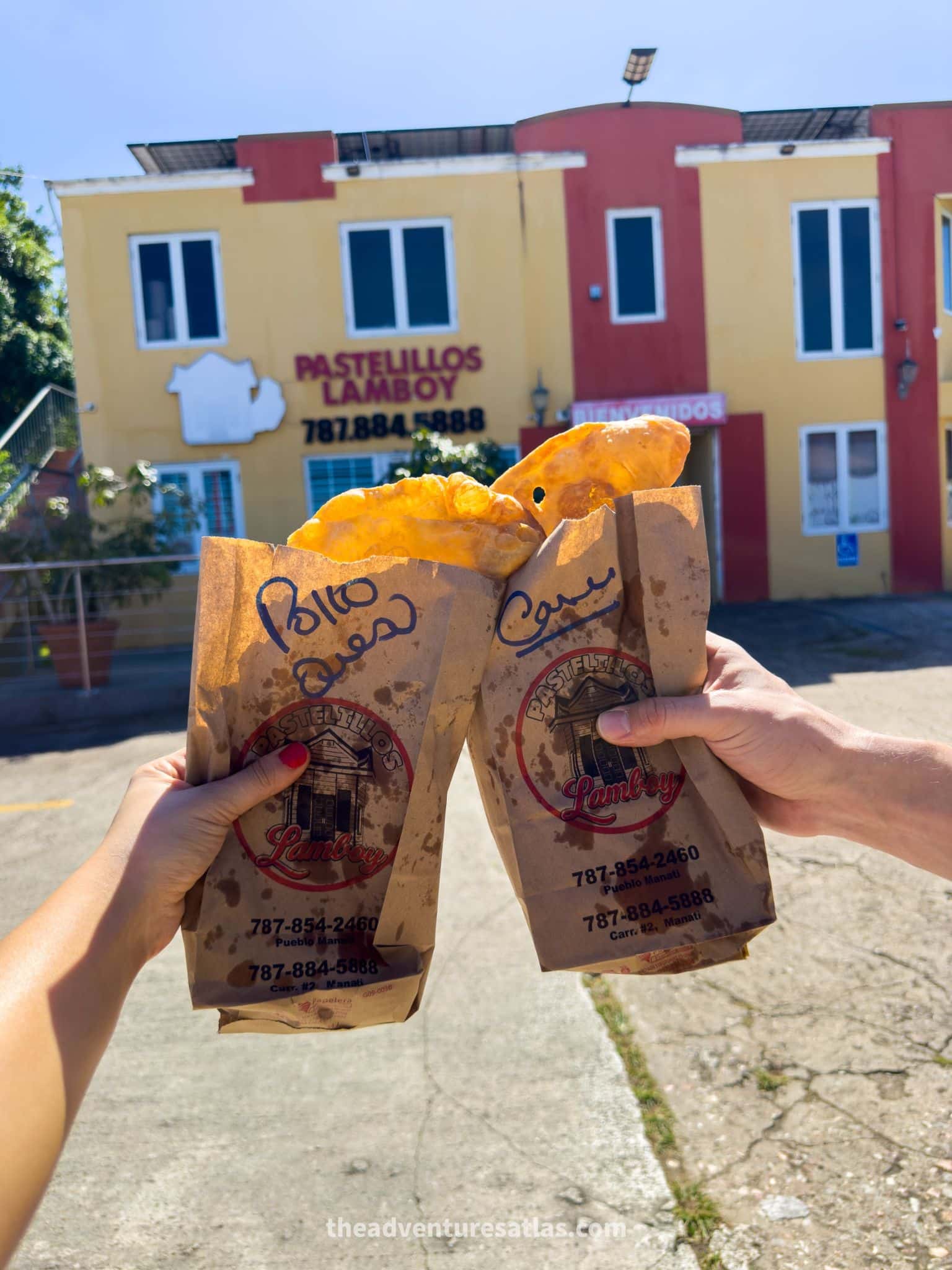 Fresh and crispy pastelillos at Pastelillos Lamboy - a Puerto Rican staple! 