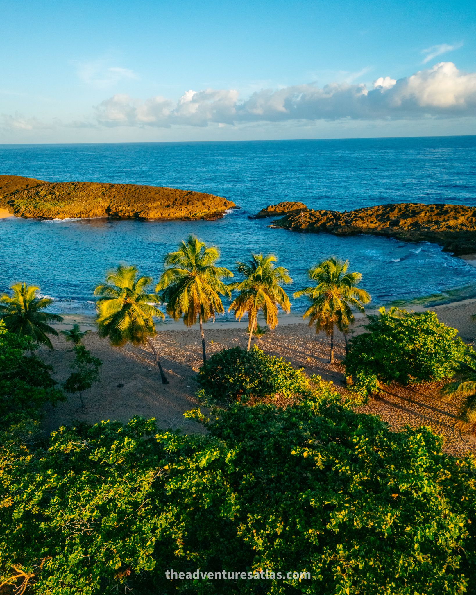 Sunrise over a beach on the north shore of Puerto Rico
