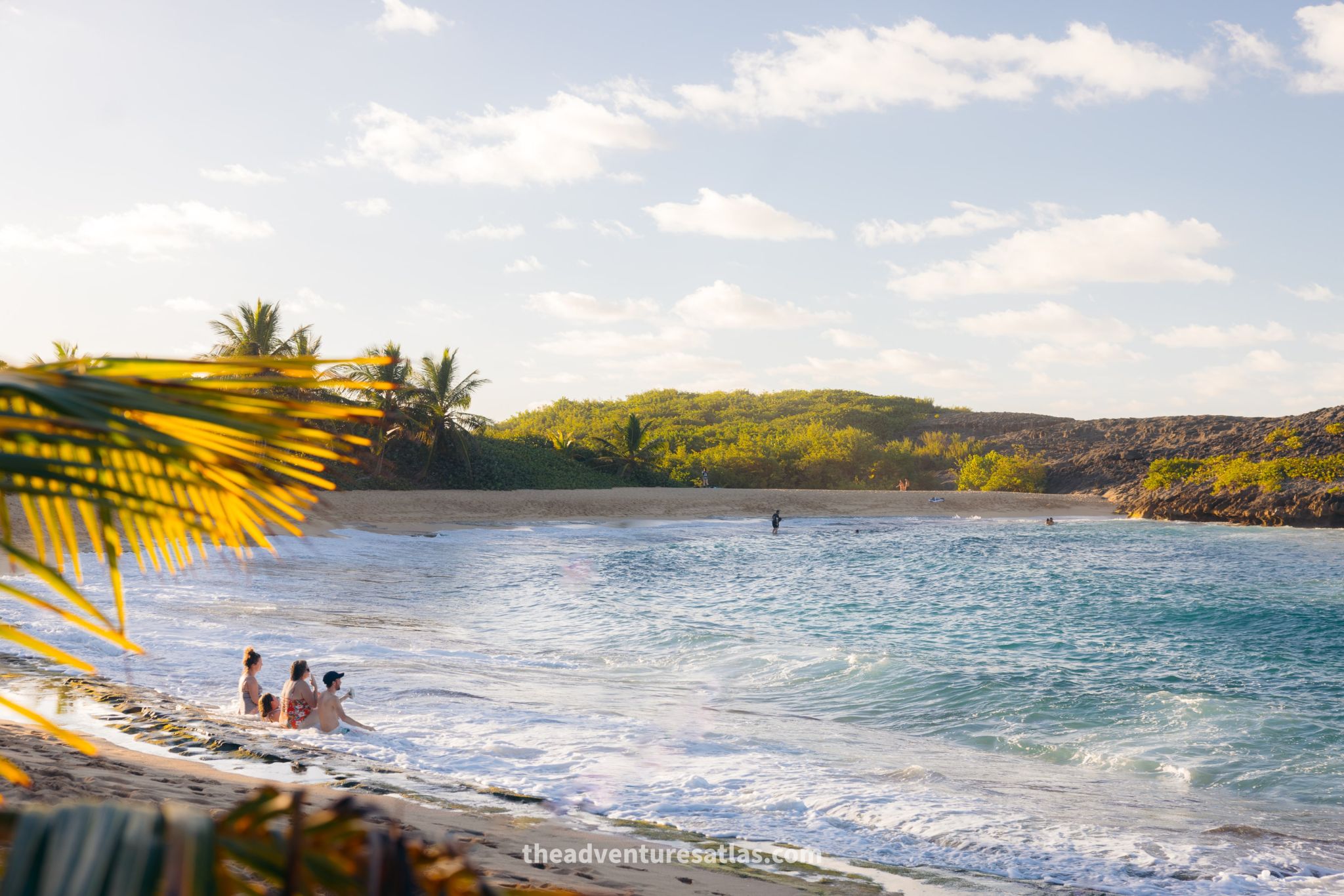 Tourists enjoying sunrise at Mar Chiquita Beach in Manati Puerto Rico