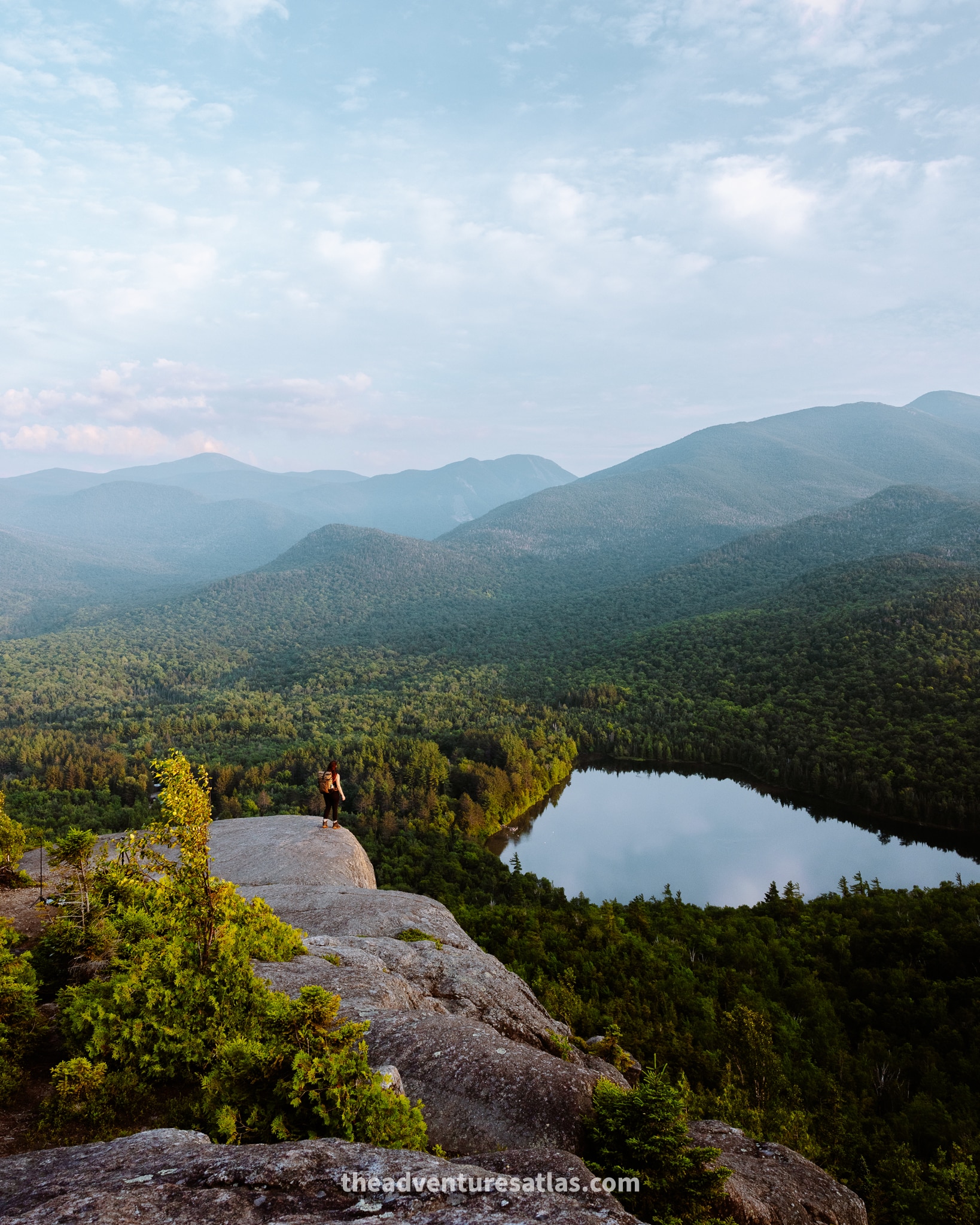 Summit of a mountain in the Adirondack Mountain Wilderness of Lake Placid