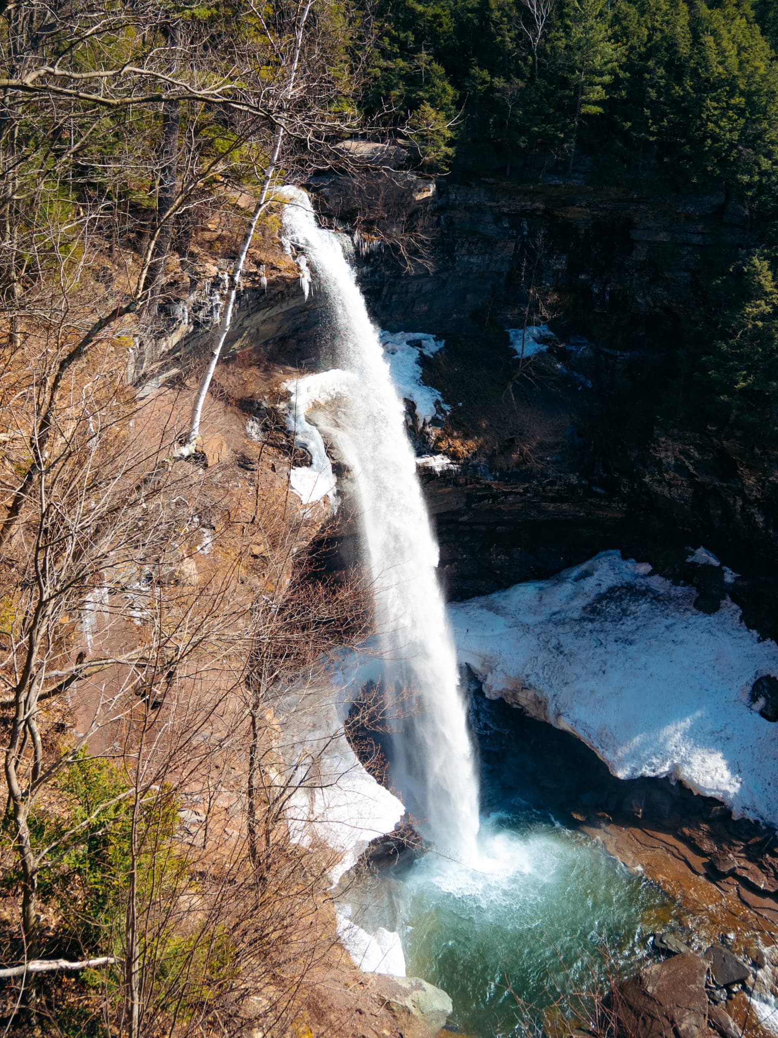 Kaaterskill Falls Catskills view from the upper viewing platform